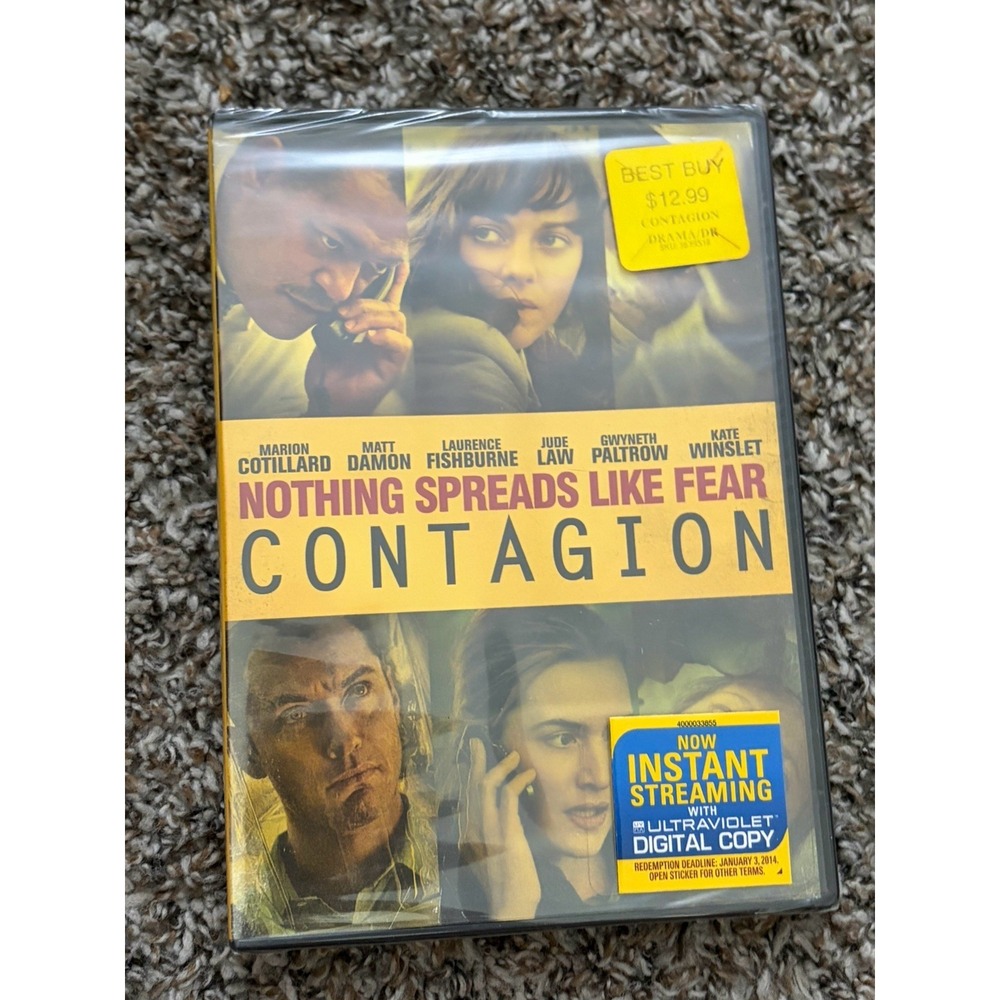 CONTAGION (DVD, 2012) NEW Matt Damon, Jude Law, Marion Cotillard